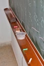 Colored chalk to write on the school blackboard. It is also known as gypsum and chalk Mexico or pastel, it is a white clay that Royalty Free Stock Photo