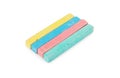 Colored chalks isolated on white background Royalty Free Stock Photo