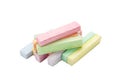 Colored chalks isolated on white background Royalty Free Stock Photo