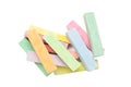 Colored chalks isolated on white background Royalty Free Stock Photo