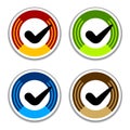 Colored checkmark stickers Royalty Free Stock Photo