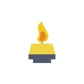 colored chemical burner icon. Element of science and laboratory for mobile concept and web apps. Detailed chemical burner icon can