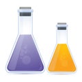 Colored chemical in flask Royalty Free Stock Photo