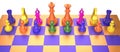 Colored chess game