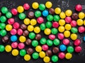 colored chocolate balls. colorful sweets