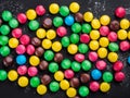 colored chocolate balls. colorful sweets Royalty Free Stock Photo