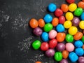 colored chocolate balls. colorful sweets Royalty Free Stock Photo