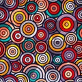 Colored circle geometric seamless pattern