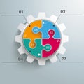 Colored Circle Puzzle Gear Infographic Royalty Free Stock Photo