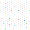 Colored circles, donuts seamless pattern