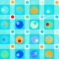 Colored circles and polygons on a gentle blue background vector illustration