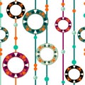 Colored circles seamless pattern retro background Royalty Free Stock Photo