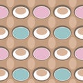 Colored circles seamless pattern with retro colors background Royalty Free Stock Photo