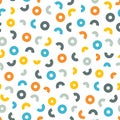 Colored circles and semicircles on a white background. Royalty Free Stock Photo