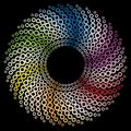 Colored circular design