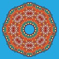 Colored circular ornament in Oriental style