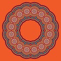 Colored circular ornament in Oriental style