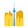 Colored cityscape of Toronto