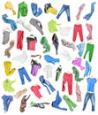 Colored clothes in falling Royalty Free Stock Photo