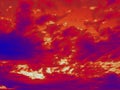 Colored clouds infrared Royalty Free Stock Photo