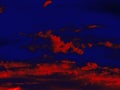 Colored clouds infrared Royalty Free Stock Photo