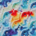 a colored coiling background, intricate repeatable pattern