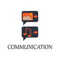 colored communication icon. Element of web icon for mobile concept and web apps. Detailed colored communication icon can be used