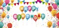 Colored Confetti Balloons Festoons Header Happy Birthday