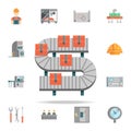 colored conveyor production icon. Production icons universal set for web and mobile Royalty Free Stock Photo