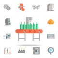 colored conveyor production icon. Production icons universal set for web and mobile Royalty Free Stock Photo