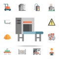colored conveyor production icon. Production icons universal set for web and mobile Royalty Free Stock Photo