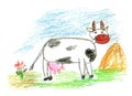 Colored cow