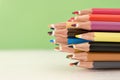 Colored crayon tips Royalty Free Stock Photo