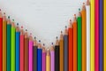 Colored crayon tips Royalty Free Stock Photo