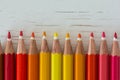 Colored crayon tips Royalty Free Stock Photo