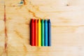 Colored crayons rainbow