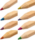 Colored Crayons Tips Royalty Free Stock Photo