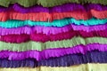 colored crepe paper abstract background.