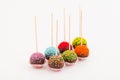 Colored cup cake on stick Royalty Free Stock Photo