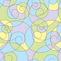 Colored curls seamless pattern Royalty Free Stock Photo