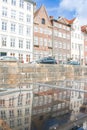 Colored Danish Homes with reflection Royalty Free Stock Photo