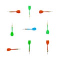 Dart arrows on white  background Royalty Free Stock Photo