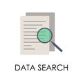 colored data search illustration. Element of marketing and business flat for mobile concept and web apps. Isolated data search Royalty Free Stock Photo