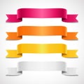 Colored decorative arrow ribbons banners