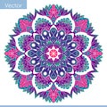 Colored decorative Mandala. Oriental pattern