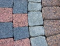 Colored decorative paving