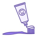 Colored Dentifrice Icon.