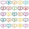 Colored dialog icon set