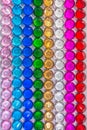 Colored diamonds arranged in a row Royalty Free Stock Photo