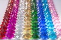 Colored diamonds arranged in a row Royalty Free Stock Photo